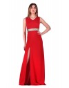 DRESS RED-GOLD 106